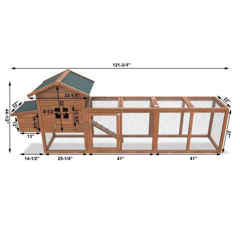 Tucker Murphy Pet™ Hanish 18.33 Square Feet Chicken Coop with Chicken